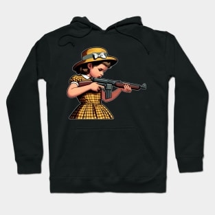 The Little Girl and a Toy Gun Hoodie